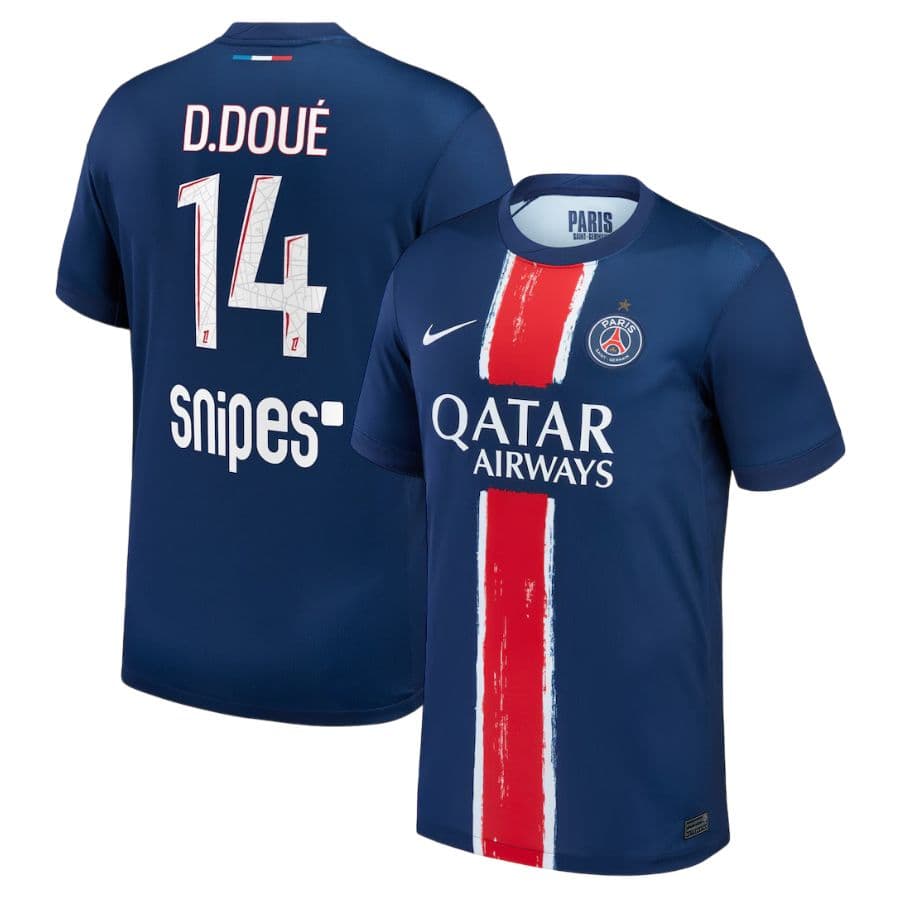 Maillot_PSG_Domicile_2024_2025_Désiré_Doué_1_Etoile_Foot_Soccer_Pro