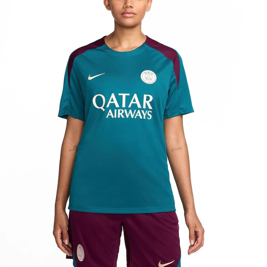 Maillot_PSG_Pre_Match_2024_2025_Turquoise_Foot_Soccer_Pro